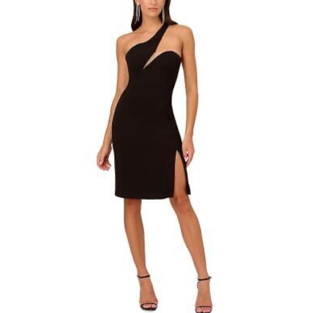 Liv Foster Asymmetric Twill Minidress black sz 2 LBD‎